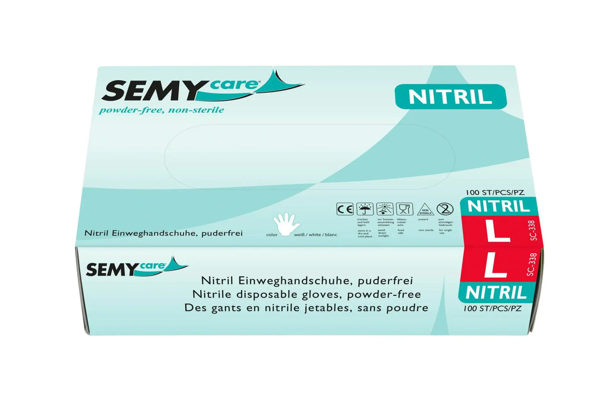 Nitril Einweghandschuhe, weiß, puderfrei